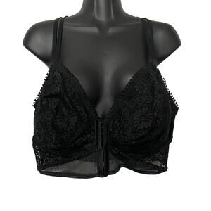 Aerie Womens Bra Size XL Joy Lace Padded Long Line lace Bralette Adjustable